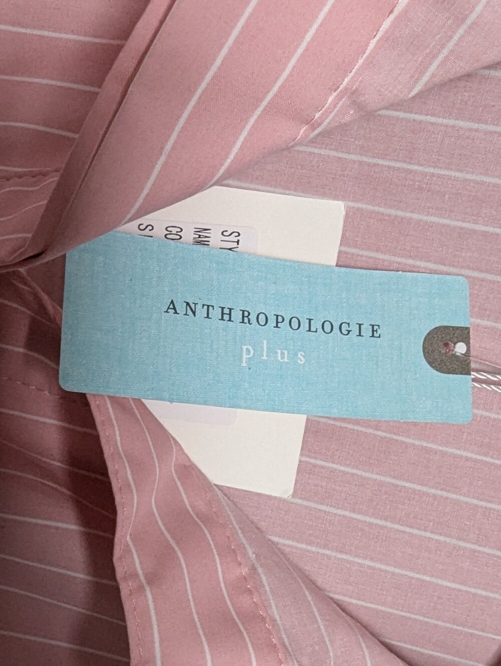 NWT Anthropologie Plus Curaae Shirtdress Size 1X Soft Pink - Picture 3 of 10